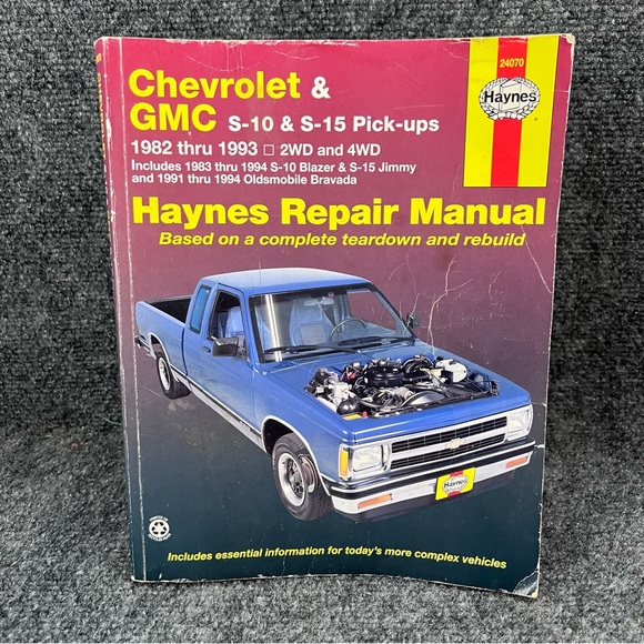 Haynes Other - Haynes Repair Manual #24070 Chevrolet & GMC 1982-1993 S10 & S15 Pickups Blazer